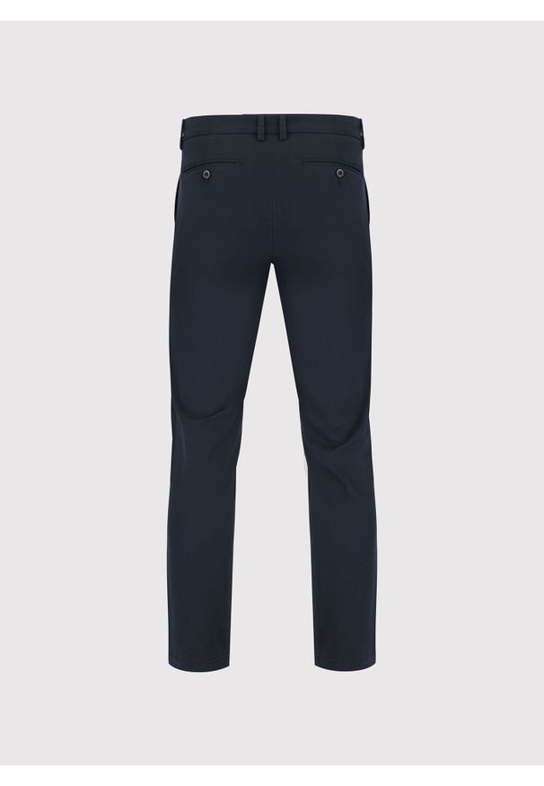 Pako Lorente - PAKO LORENTE - Granatowe spodnie chino z bawełną. Kolor: niebieski. Materiał: bawełna. Wzór: gładki. Sezon: jesień, zima. Styl: klasyczny