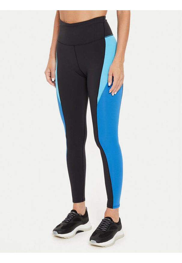 Reebok Legginsy Lux HR Tight 100075365 Czarny Slim Fit. Kolor: czarny. Materiał: syntetyk