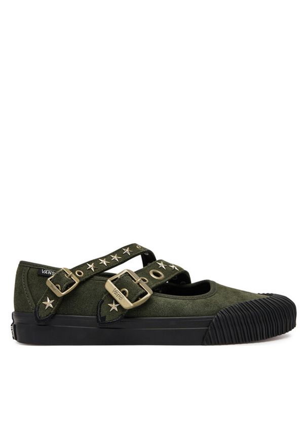 Vans Półbuty Mary Jane Straps VN000D9AOLV1 Zielony. Kolor: zielony. Materiał: skóra, zamsz