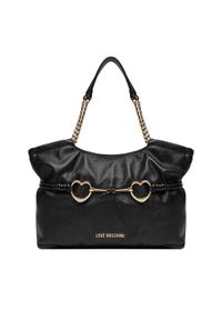 Love Moschino - LOVE MOSCHINO Torebka JC4036PP1MLB0000 Czarny. Kolor: czarny. Materiał: skórzane