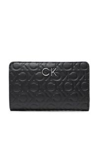 Calvin Klein Duży Portfel Damski Re Lock Bifold Wallet Emb Mono K60K610240 Czarny. Kolor: czarny. Materiał: skóra #1
