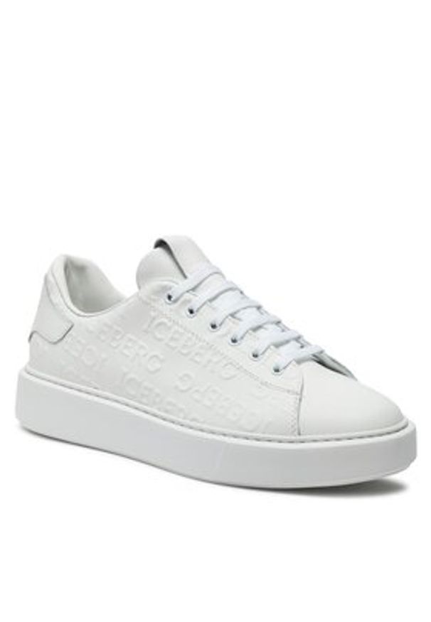 Iceberg Sneakersy Bozema IU1684 Biały. Kolor: biały. Materiał: skóra