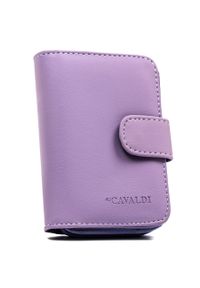 4U CAVALDI - Portfel damski ze skóry ekologicznej w fioletowym kolorze, mieści dowód rejestracyjny 4U Cavaldi K-030B-BL. Kolor: fioletowy. Materiał: skóra ekologiczna #1