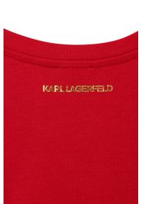 Karl Lagerfeld t-shirt dziecięcy Z15351.114.150 kolor czerwony. Kolor: czerwony. Długość rękawa: krótki rękaw. Długość: krótkie. Wzór: nadruk #2