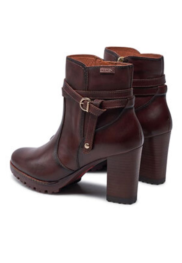 Pikolinos Botki W7M-8806 Bordowy. Kolor: czerwony. Materiał: skóra