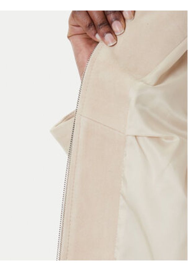 BOSS Kurtka skórzana Salene 50552203 Beżowy Regular Fit. Kolor: beżowy. Materiał: skóra