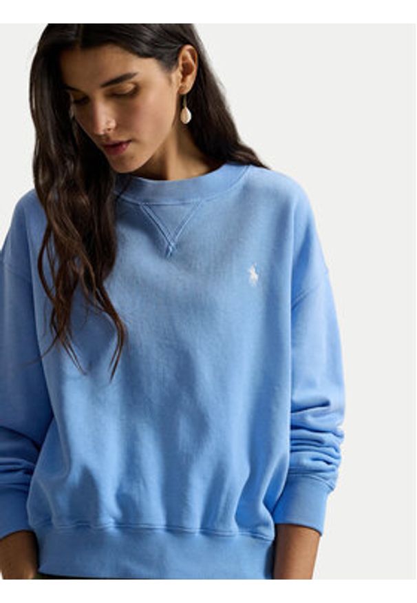 Polo Ralph Lauren Bluza 211971690500 Niebieski Relaxed Fit. Typ kołnierza: polo. Kolor: niebieski. Materiał: bawełna