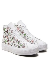 Converse Trampki Chuck Taylor All Star Lift Platform Pink Lemonade A07561C Biały. Kolor: biały. Materiał: materiał. Obcas: na platformie #3