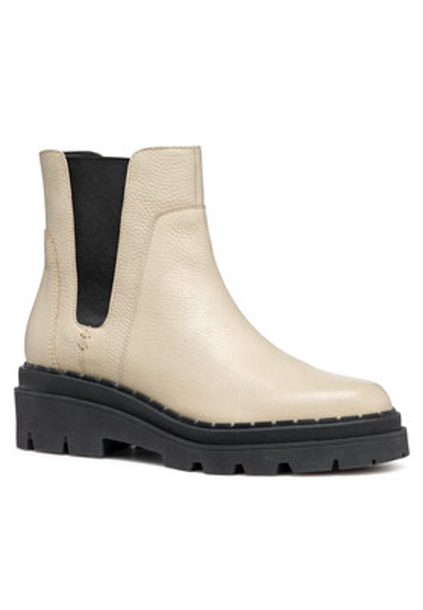 Geox Sztyblety D Felleny D46XEC 046NH C6182 Écru. Materiał: materiał