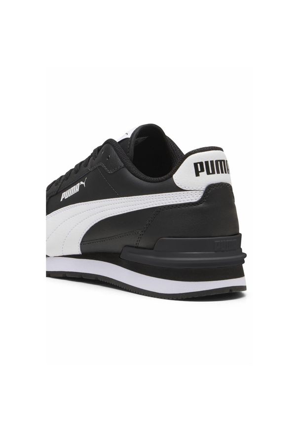Buty Męskie Puma St Runner V4 Sneakersy Skórzane. Zapięcie: sznurówki. Kolor: biały, wielokolorowy, czarny. Materiał: skóra. Szerokość cholewki: normalna