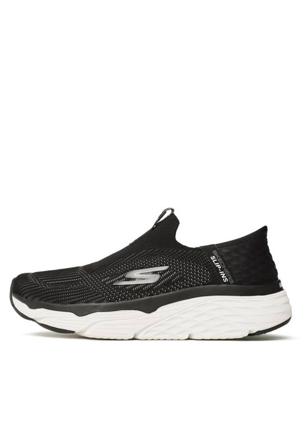 skechers - Skechers Buty do biegania Max Cushioning Elite 220389/BKW Czarny. Kolor: czarny. Materiał: materiał