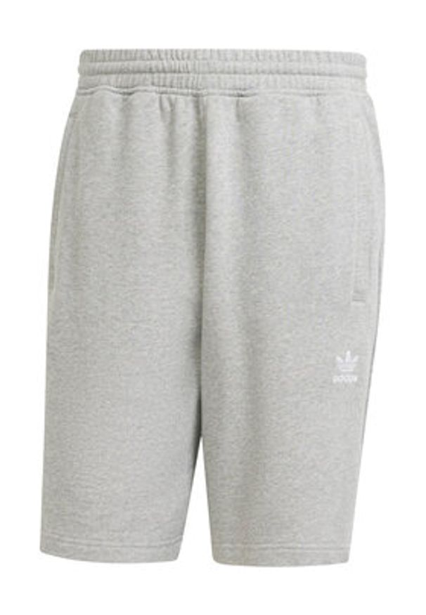 Adidas - adidas Szorty sportowe Essentials Trefoil JW8624 Szary Regular Fit. Kolor: szary. Materiał: bawełna. Styl: sportowy