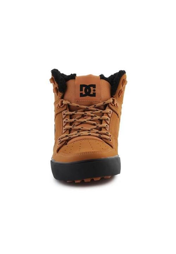 DC Shoes - Buty do chodzenia męskie DC Pure High-top. Kolor: brązowy. Materiał: materiał, skóra. Szerokość cholewki: normalna. Sport: turystyka piesza