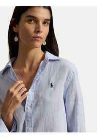 Polo Ralph Lauren Koszula 211970730503 Błękitny Classic Fit. Typ kołnierza: polo. Kolor: niebieski. Materiał: len #2