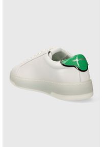 Karl Lagerfeld sneakersy skórzane KOURT III kolor biały KL51538. Nosek buta: okrągły. Kolor: biały. Materiał: skóra #2
