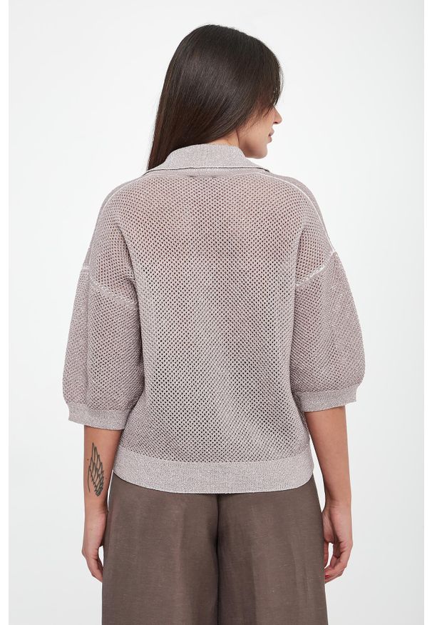 Sweter damski z kołnierzem polo PESERICO. Typ kołnierza: polo