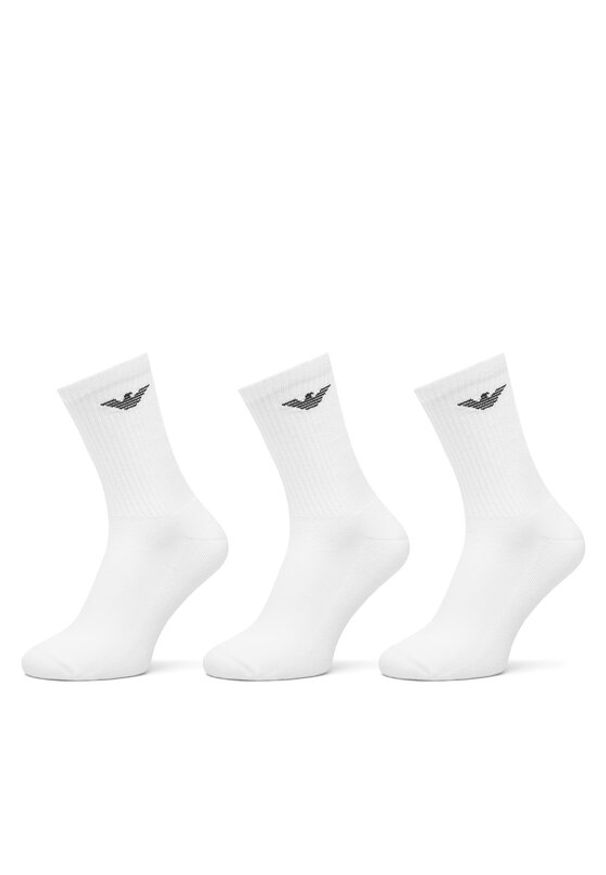 Emporio Armani Skarpety długie EM000554 AF14499 M0066 Biały. Kolor: biały. Materiał: bawełna