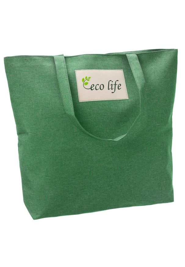 ROVICKY - Torebka ekologiczna shopperka tekstylna A4 Rovicky zielona. Kolor: zielony
