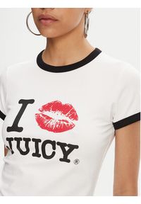 Juicy Couture T-Shirt I Kiss JCWCT125318 Biały Slim Fit. Kolor: biały. Materiał: bawełna #5