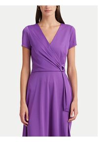 Lauren Ralph Lauren Sukienka codzienna 250868161011 Fioletowy Regular Fit. Okazja: na co dzień. Kolor: fioletowy. Materiał: syntetyk. Typ sukienki: proste. Styl: casual #5