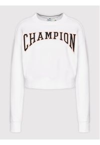 Champion Bluza Collegiate Logo 114767 Biały Regular Fit. Kolor: biały. Materiał: bawełna #4