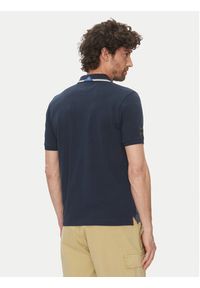 La Martina Polo Achille MAPG30 PK097 Granatowy Regular Fit. Typ kołnierza: polo. Kolor: niebieski. Materiał: bawełna