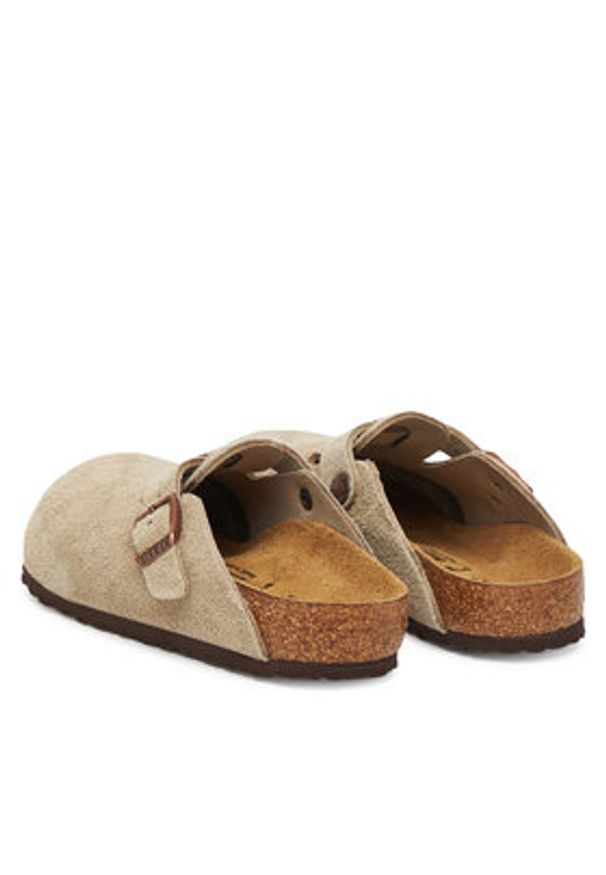 Birkenstock Klapki Boston Kids 1027875 Beżowy. Kolor: beżowy. Materiał: zamsz, skóra