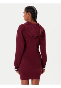 Guess Sukienka dzianinowa V5BK01 Z1152 Bordowy Regular Fit. Kolor: czerwony. Materiał: akryl