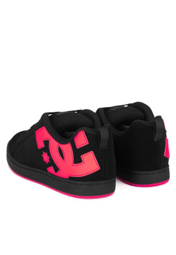 DC Sneakersy COURT GRAFFIK 300678-BHP Czarny. Kolor: czarny. Materiał: skóra