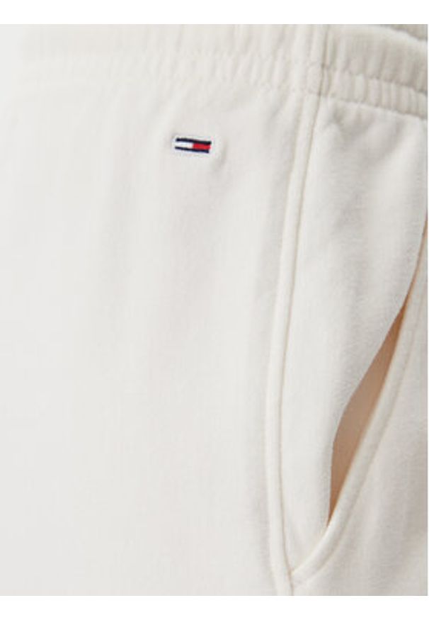 Tommy Jeans Spodnie dresowe Script DW0DW20670 Écru Relaxed Fit. Materiał: bawełna