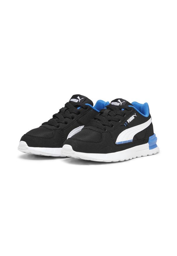 Puma - Dziecięce buty sportowe Graviton AC PUMA Black White Racing Blue. Okazja: na co dzień. Kolor: czarny, biały, wielokolorowy. Sport: bieganie