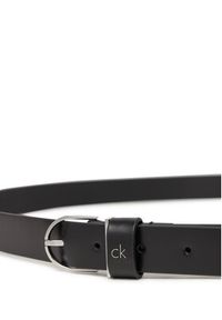 Calvin Klein Pasek Damski Ck Metal Loop Round Buckle 2.5 K60K613147 Czarny. Kolor: czarny. Materiał: skóra #3