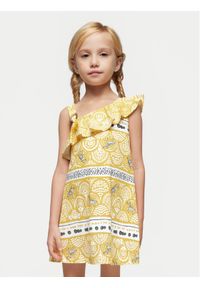 Mayoral Sukienka letnia 3951 Żółty Regular Fit. Kolor: żółty. Materiał: bawełna. Sezon: lato #1