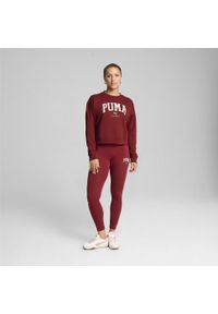 Puma - Damska bluza z okrągłym dekoltem PUMA SQUAD o pełnej długości PUMA Intense Red. Kolor: czerwony. Materiał: dzianina