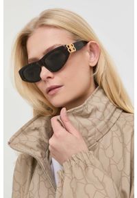 Balenciaga okulary przeciwsłoneczne damskie kolor brązowy. Kolor: brązowy