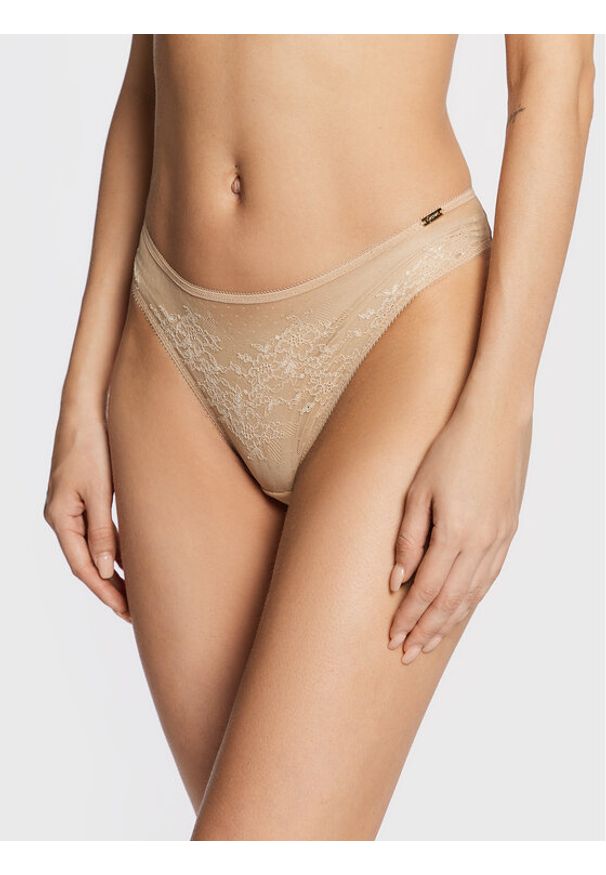 Gossard Figi klasyczne Glossies 13003 Beżowy. Kolor: beżowy. Materiał: syntetyk