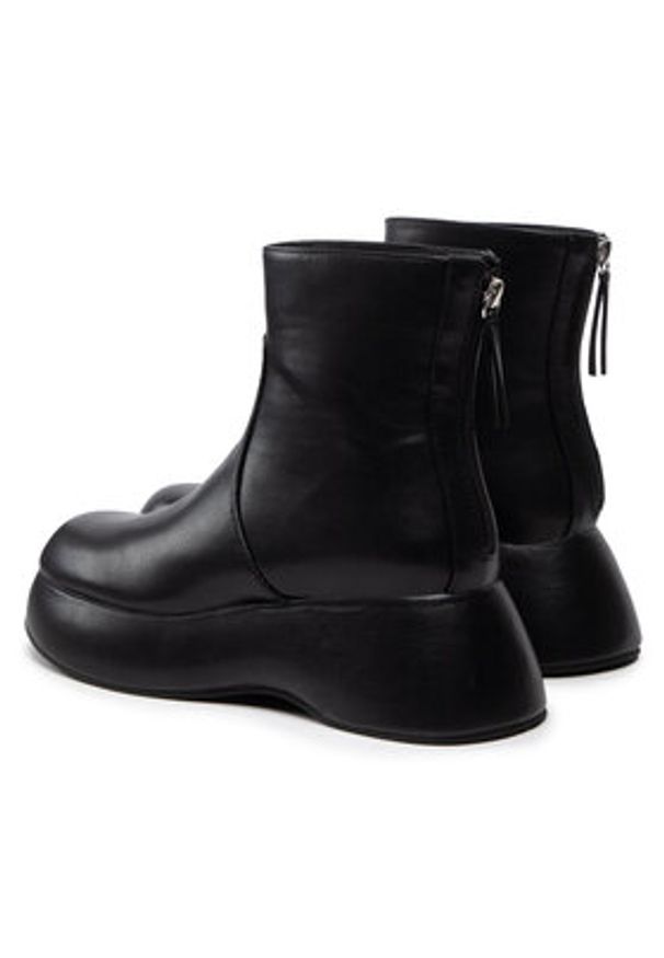 DeeZee Botki ZALY8813-8 Czarny. Kolor: czarny. Materiał: skóra