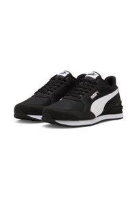 Buty do chodzenia męskie Puma ST Runner v4 NL Black White. Materiał: zamsz, skóra. Szerokość cholewki: normalna. Sport: turystyka piesza #1