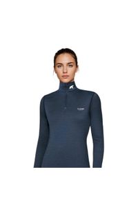 FJORK MERINO - Koszulka z długim rękawem damska 100% wełny merynosów - Bjork 210. Kolor: niebieski. Materiał: wełna. Długość rękawa: długi rękaw. Długość: długie