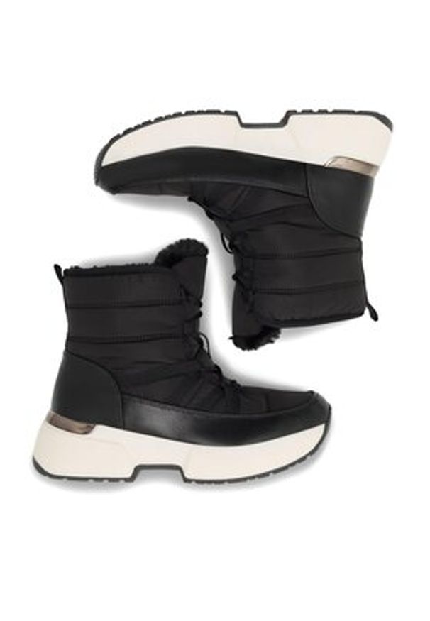 DeeZee Botki PAULINE WS061-10 Czarny. Kolor: czarny. Materiał: materiał