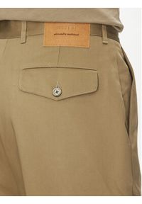 AMI PARIS Spodnie materiałowe HTR121.CO0103 Khaki Oversize. Kolor: brązowy. Materiał: bawełna #6