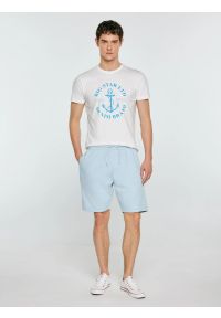 Big-Star - Szorty męskie dresowe jasnoniebieskie Luiss 400. Kolor: niebieski. Materiał: dresówka. Wzór: aplikacja, haft, ze splotem. Sezon: lato. Styl: wakacyjny, elegancki #2