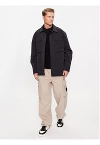 Calvin Klein Jeans Koszula J30J323517 Czarny Relaxed Fit. Kolor: czarny. Materiał: syntetyk
