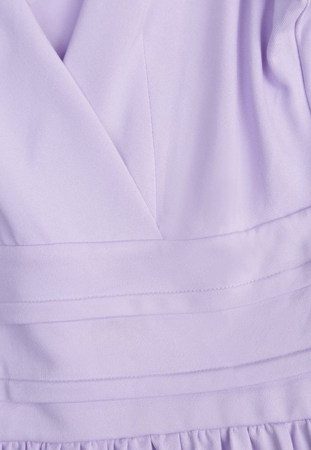 Born2be - Fioletowa Sukienka Midi Bez Rękawów z Plisowanym Dołem Dreana. Kolor: fioletowy. Długość rękawa: bez rękawów. Styl: elegancki. Długość: midi