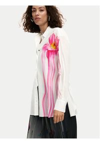 Desigual Koszula Gloss 26SWCW18 Biały Regular Fit. Kolor: biały. Materiał: bawełna #4