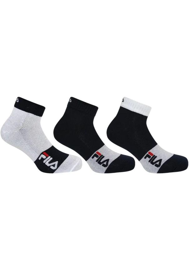 Fila 3-pack skarpet quarter biały/granatowy 43-46. Kolor: niebieski, biały, wielokolorowy