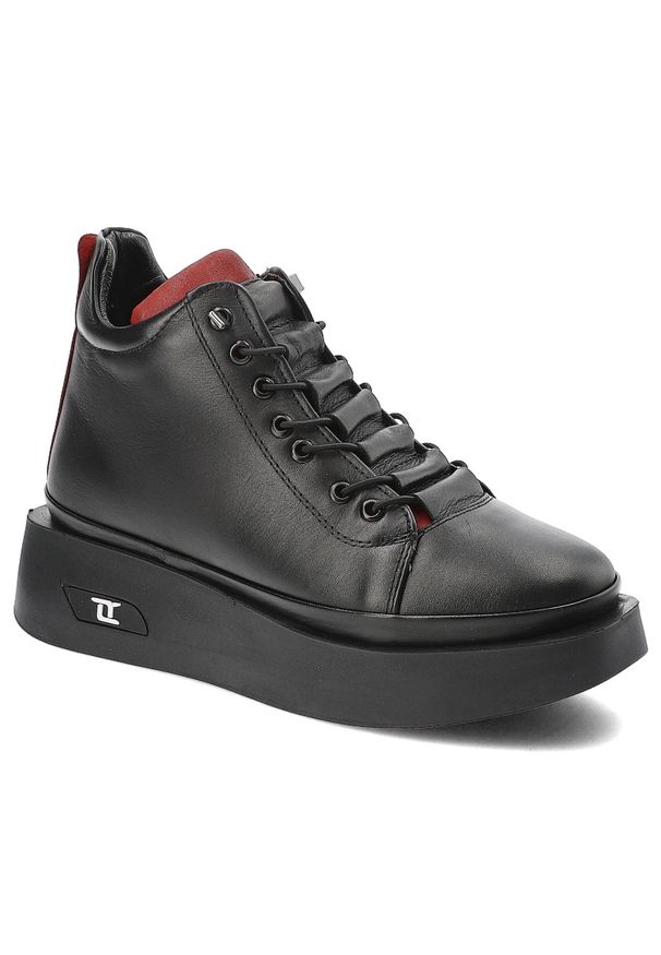 Czarne Botki Artiker Modne Obuwie Damskie. Okazja: na co dzień. Kolor: czarny. Materiał: skóra. Obcas: na obcasie. Styl: casual, elegancki. Wysokość obcasa: średni