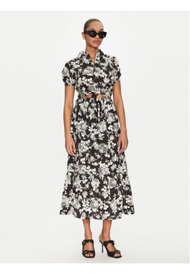 Gaudi Spódnica midi 511BD75002 Czarny Regular Fit. Kolor: czarny. Materiał: bawełna