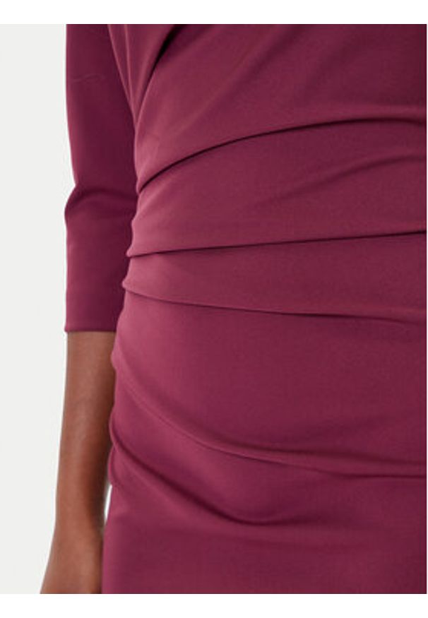 Rinascimento Sukienka koktajlowa CFC0126154003 Bordowy Slim Fit. Kolor: czerwony. Materiał: syntetyk. Styl: wizytowy
