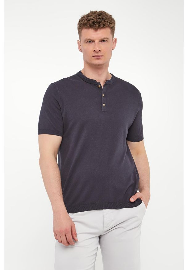 Liu Jo - T-shirt męski z lnem LIU JO. Materiał: len